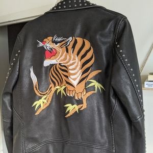 Oversized Vintage faux leather jacket
